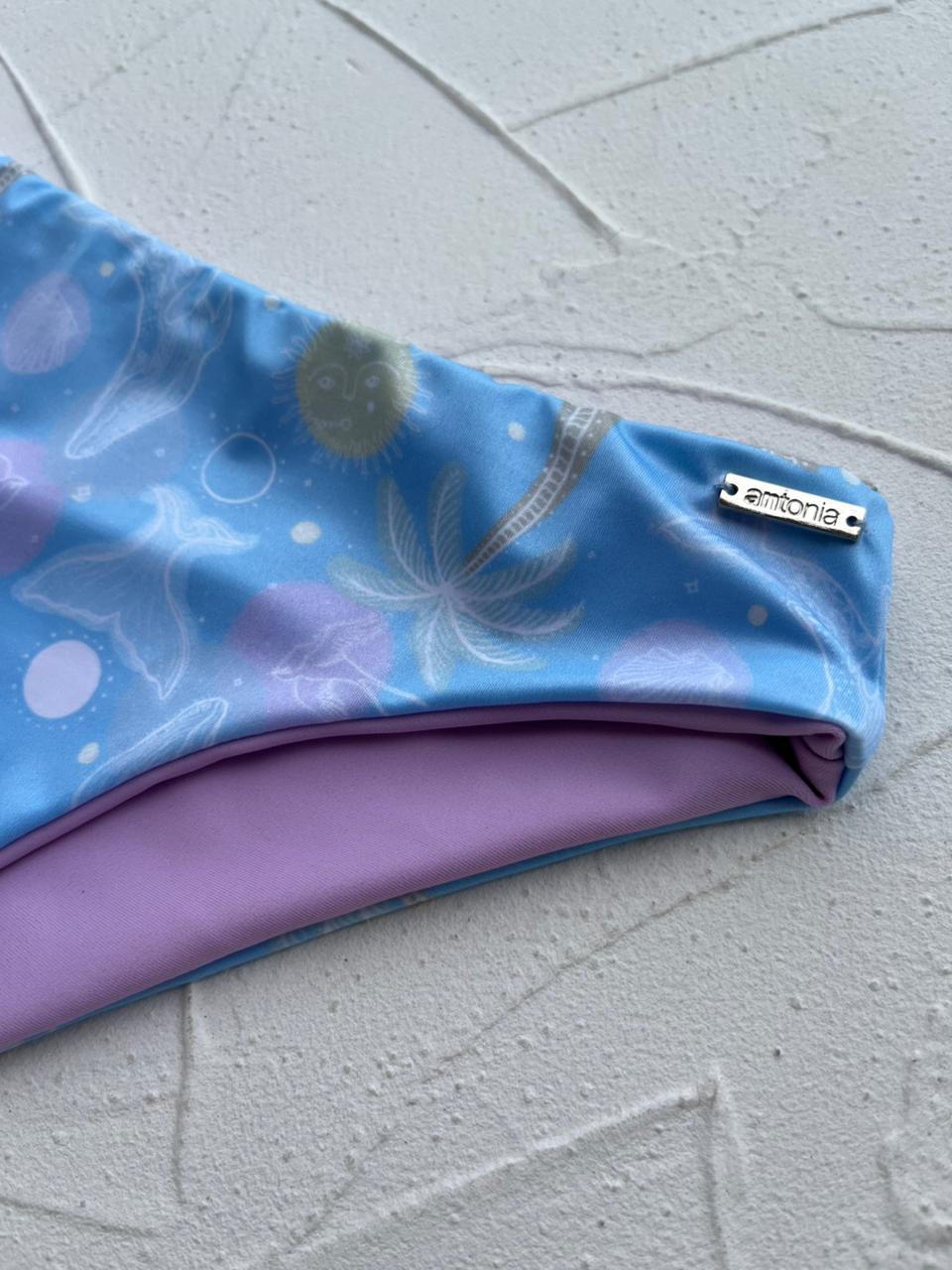 Bottom Gaviotas Teens Cielo marino reversible a lila