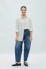 Blusa Copacabana Mini lunares negros