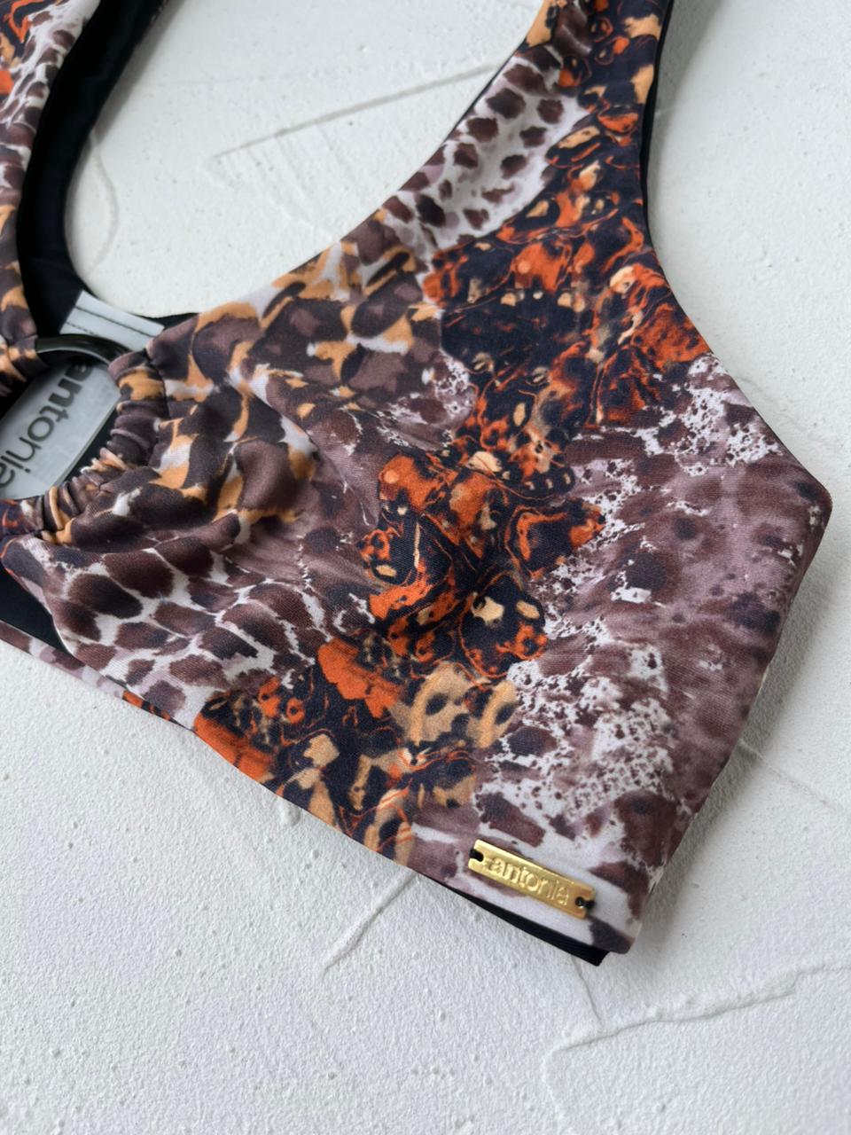 Top Cabo Pitón de fuego reversible a negro