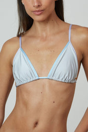 Top Gramas Tricolor gris satinado