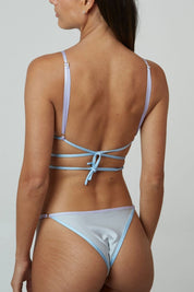 Top Gramas Tricolor gris satinado