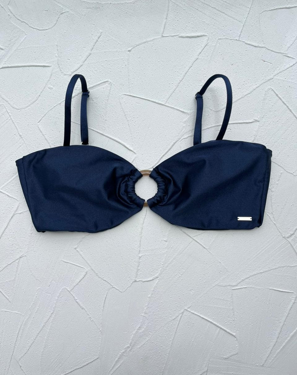 Top Creta azul noche satinado