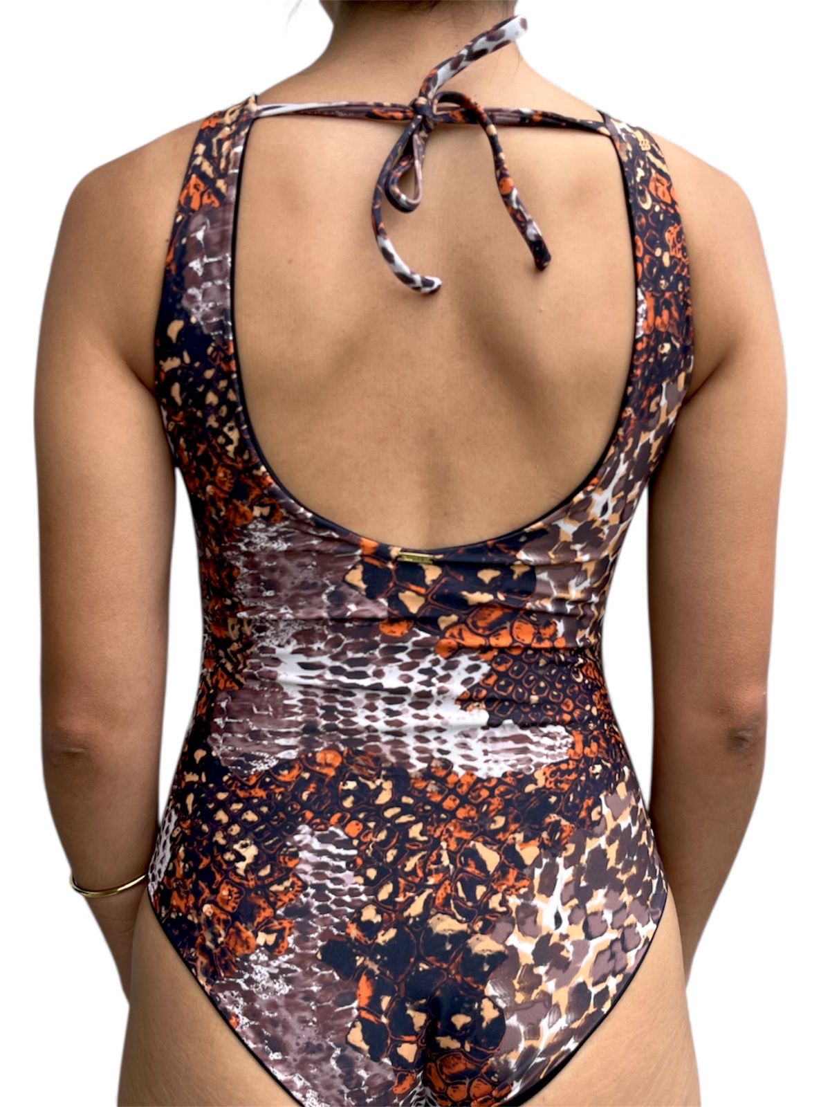 Entera Santorini sin mangas Pitón de fuego reversible a negro