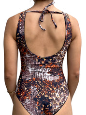 Entera Santorini sin mangas Pitón de fuego reversible a negro