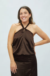 Blusa Macarella Marrón