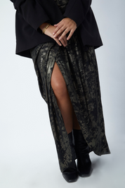 Falda Sidney negro con dorado
