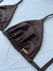 Top Gramas Marrón satinado reversible a mate