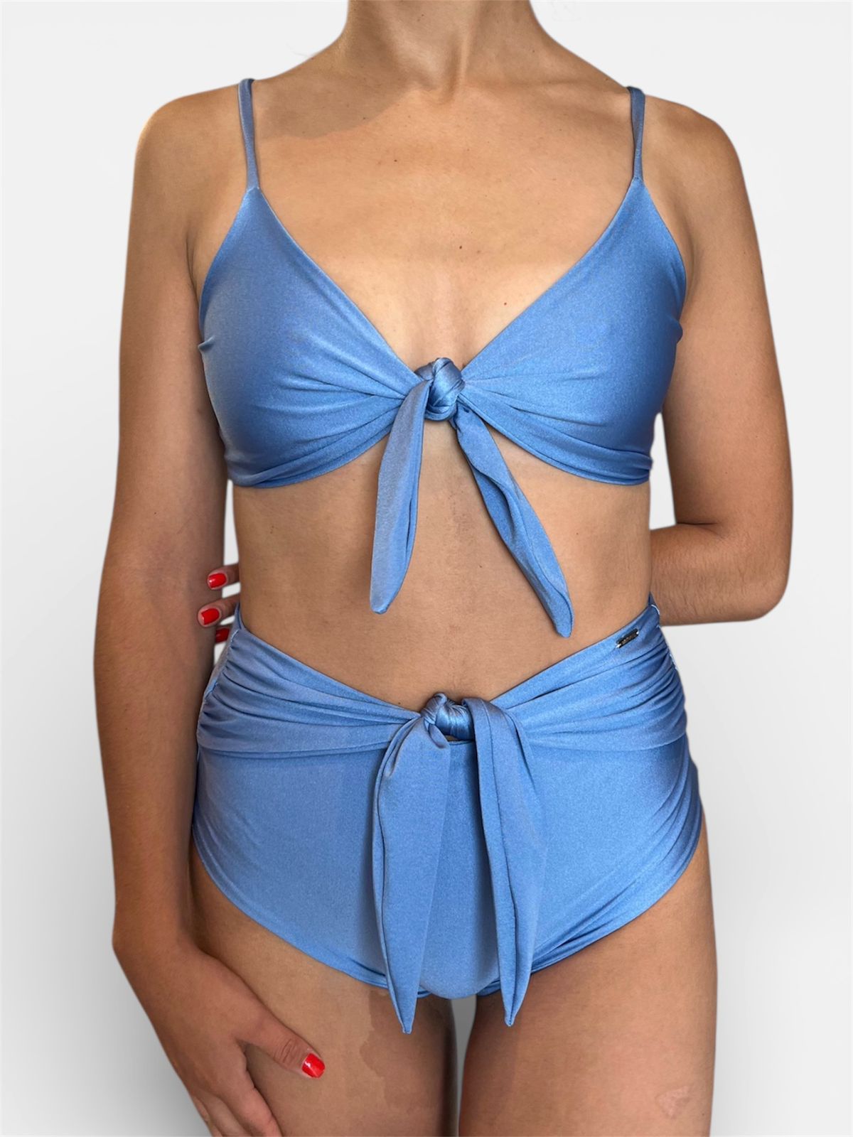 Bottom Naplo Celeste acero satinado