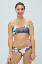 Bottom Tuquillo Jardín Floral reversible a menta