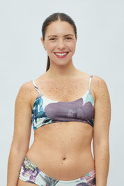 Top Vichayito Jardín floral reversible a menta
