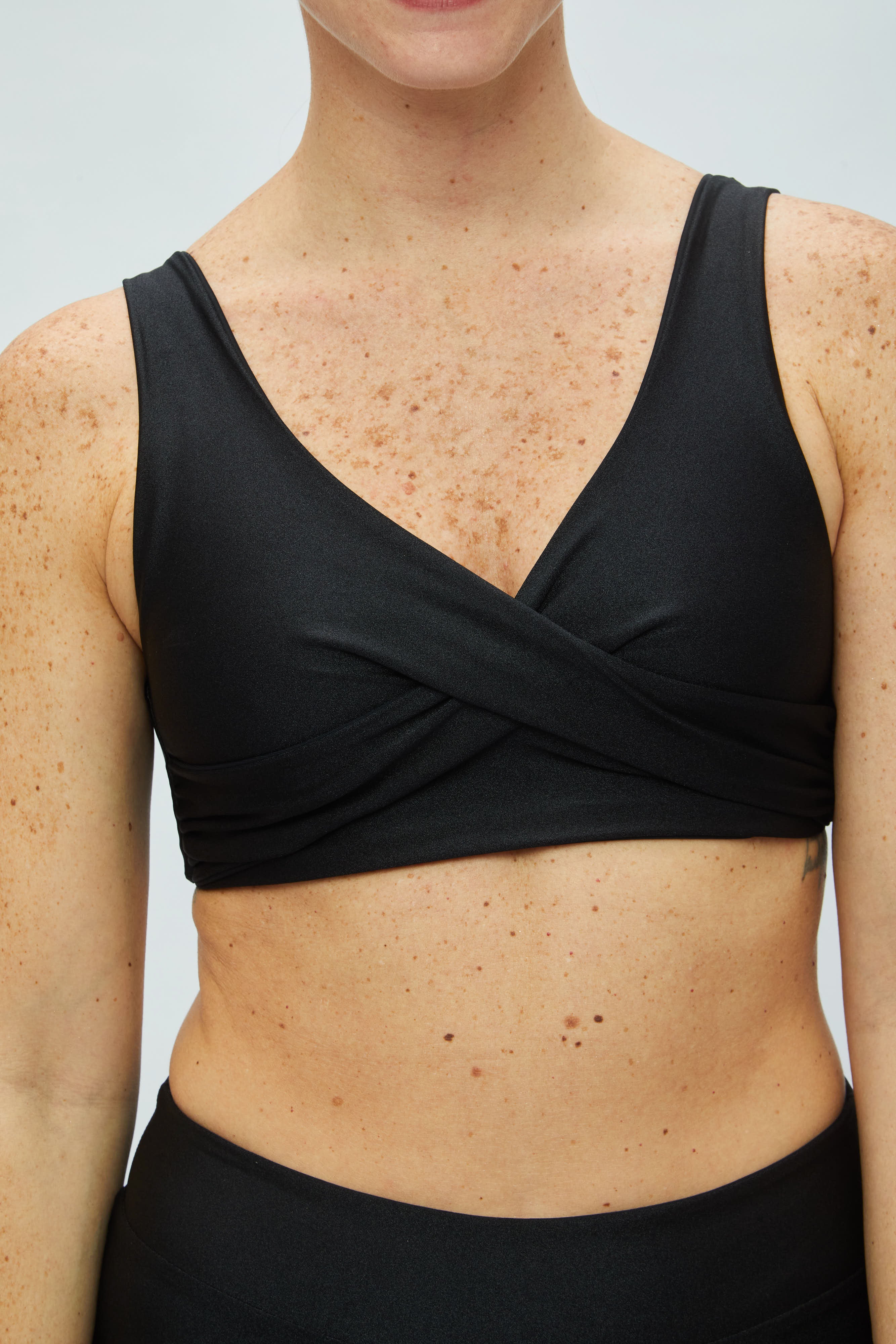 Top Saona Negro satinado reversible a mate