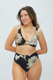 Top Cabo Flores beige reversible a negro