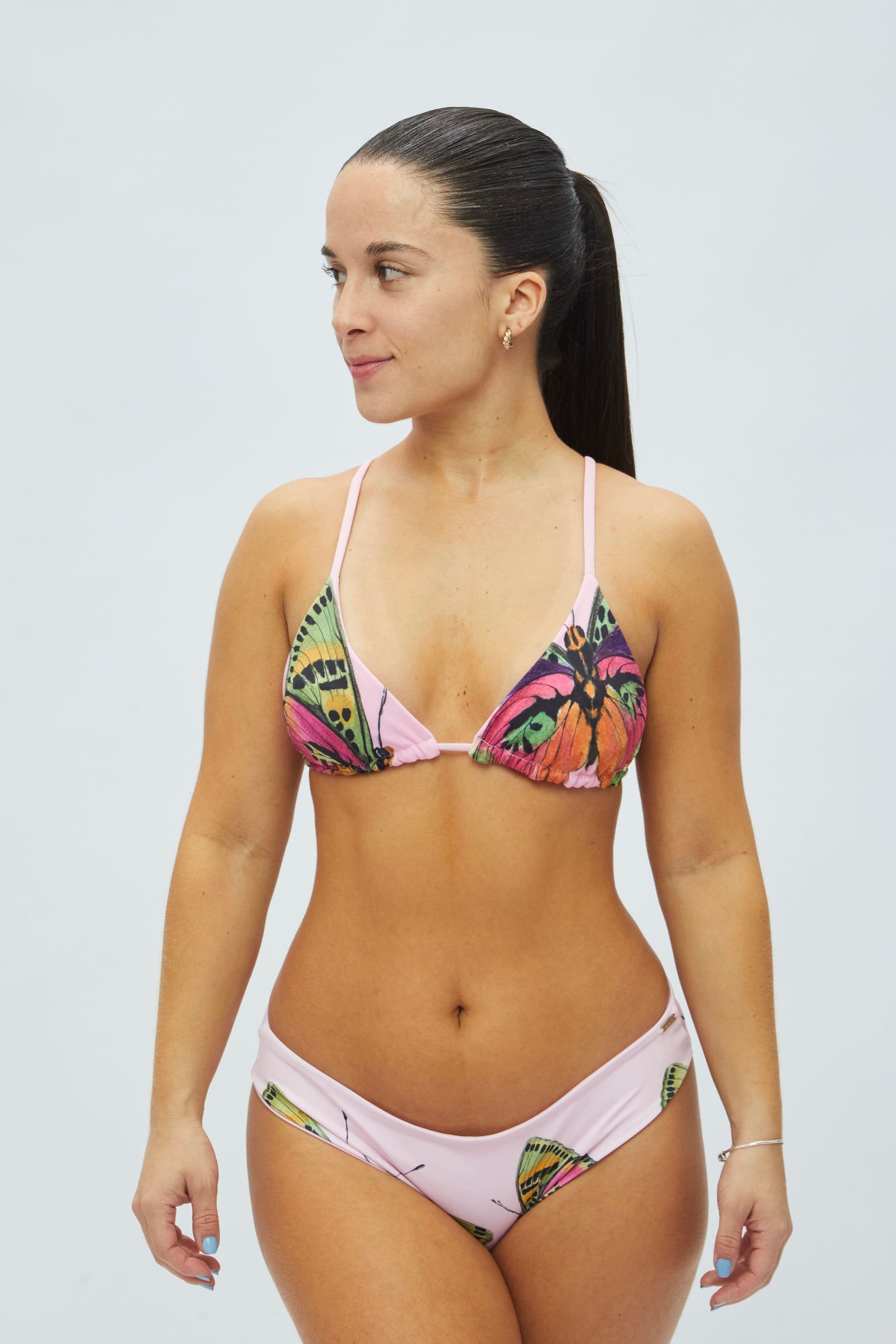 Top Gramas Mariposa Tropical reversible a rosado