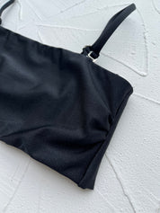 Top Waikiki Negro satinado