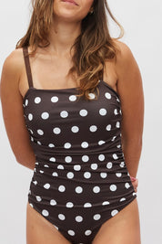 Entera Ibiza Lunares marrones reversible a marrón satinado