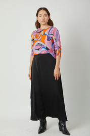 Polo Viña Hojas naranjas print
