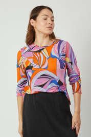 Polo Viña Hojas naranjas print