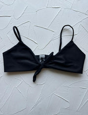 Top Santa María Negro satinado reversible a mate