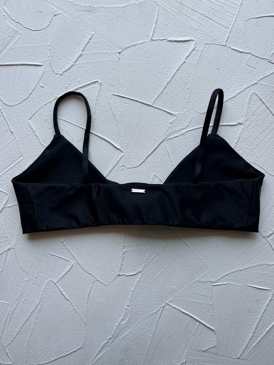 Top Santa María Negro satinado reversible a mate