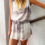Short Portugal Plateado Print