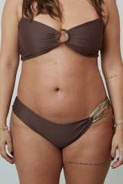 Bottom Bávaro Tierra satinado reversible a marrón chocolate