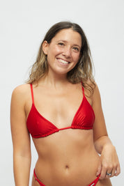 Top Gramas Rojo satinado reversible a mate