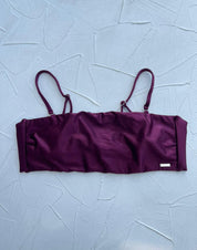 Top Waikiki Borgoña satinado reversible a uva