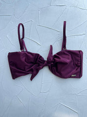 Top Waikiki Borgoña satinado reversible a uva