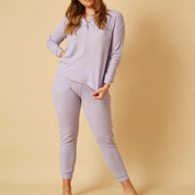 Pijama wafle lila