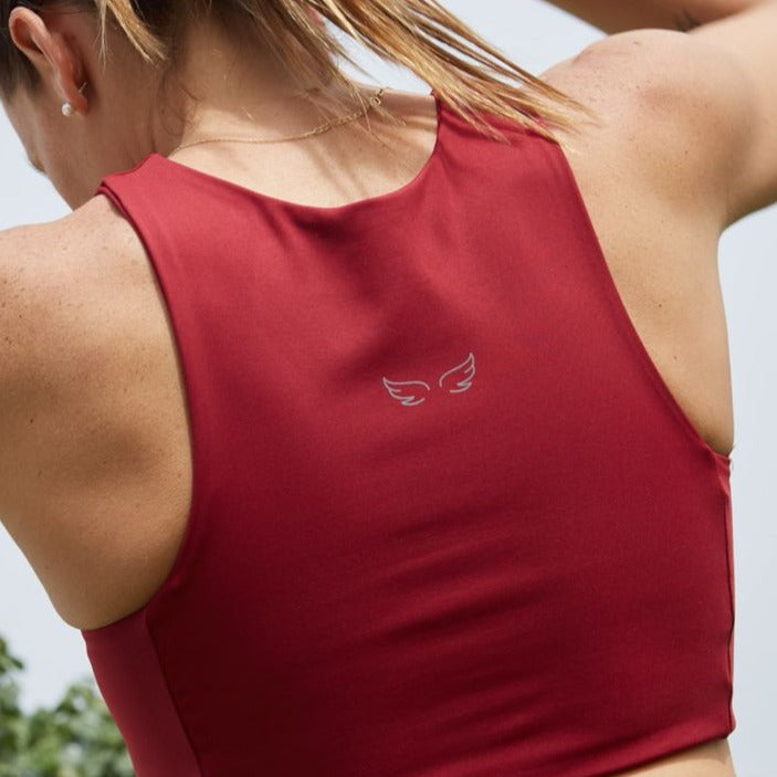 Top largo premium guinda