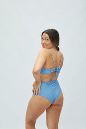 Set Top Creta + Bottom Naplo Celeste Acero Satinado