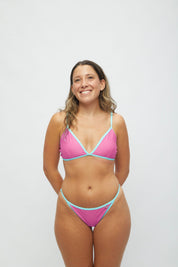 Set Top Punta Sal + Bottom Pocitas Magenta Bicolor
