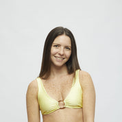 Set Top Cabo + Bottom Cocos Amarillo Pastel Satinado