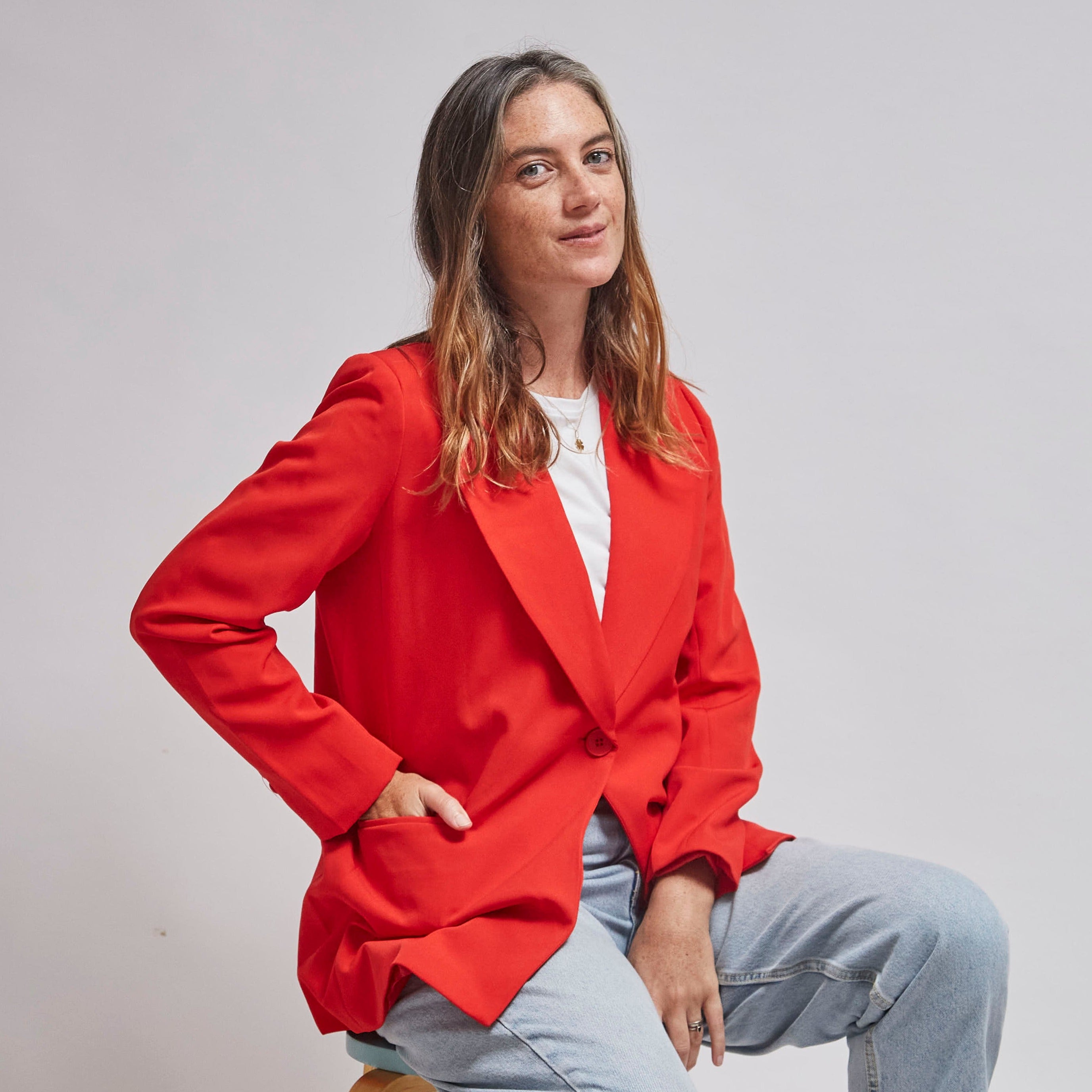 Blazer largo Lagos Rojo