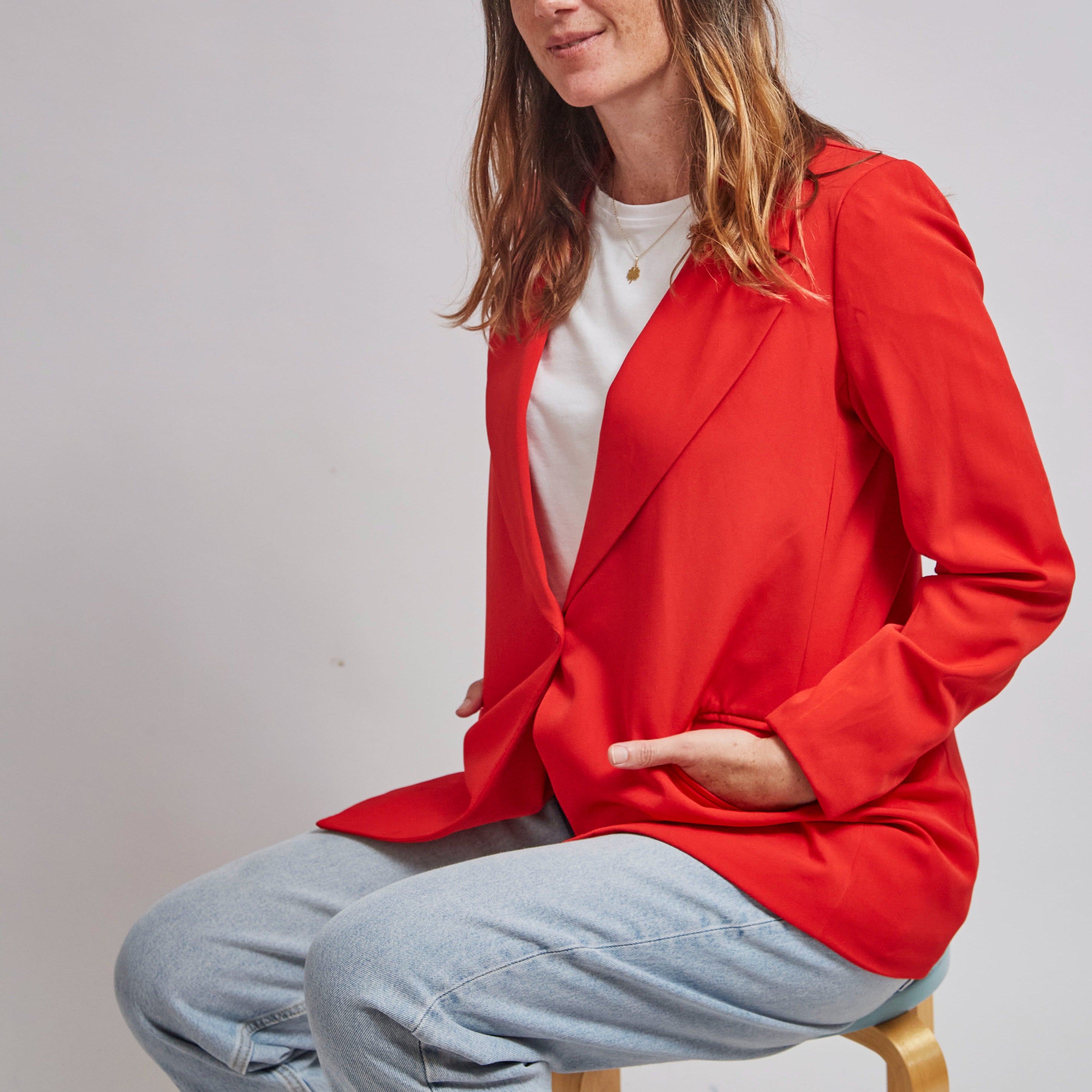 Blazer largo Lagos Rojo