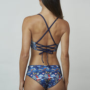 Set Top Quipa + Bottom Bogatell Amuletos Reversible a Azul Marino