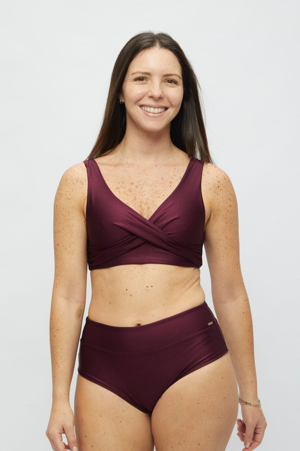 Bottom Bora Borgoña satinado reversible a uva