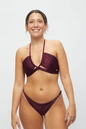 Bottom Pocitas Borgoña satinado reversible a uva