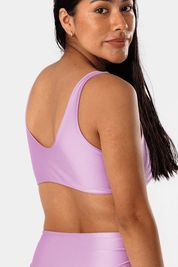 Top Cabo Lila Satinado