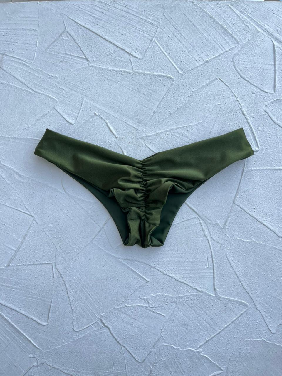 Bottom Cocos Verde militar satinado reversible a mate
