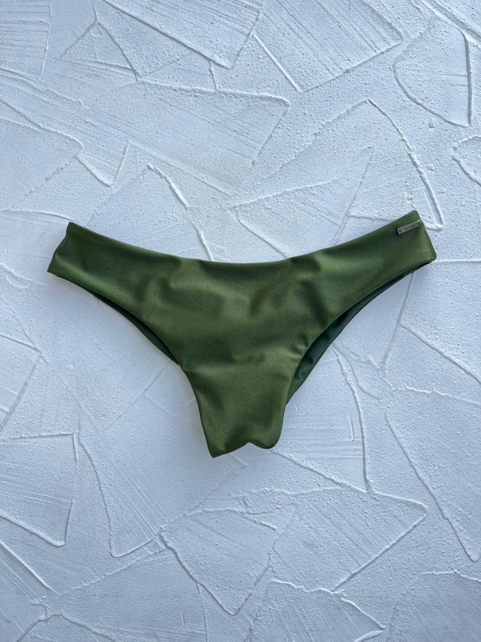 Bottom Cocos Verde militar satinado reversible a mate