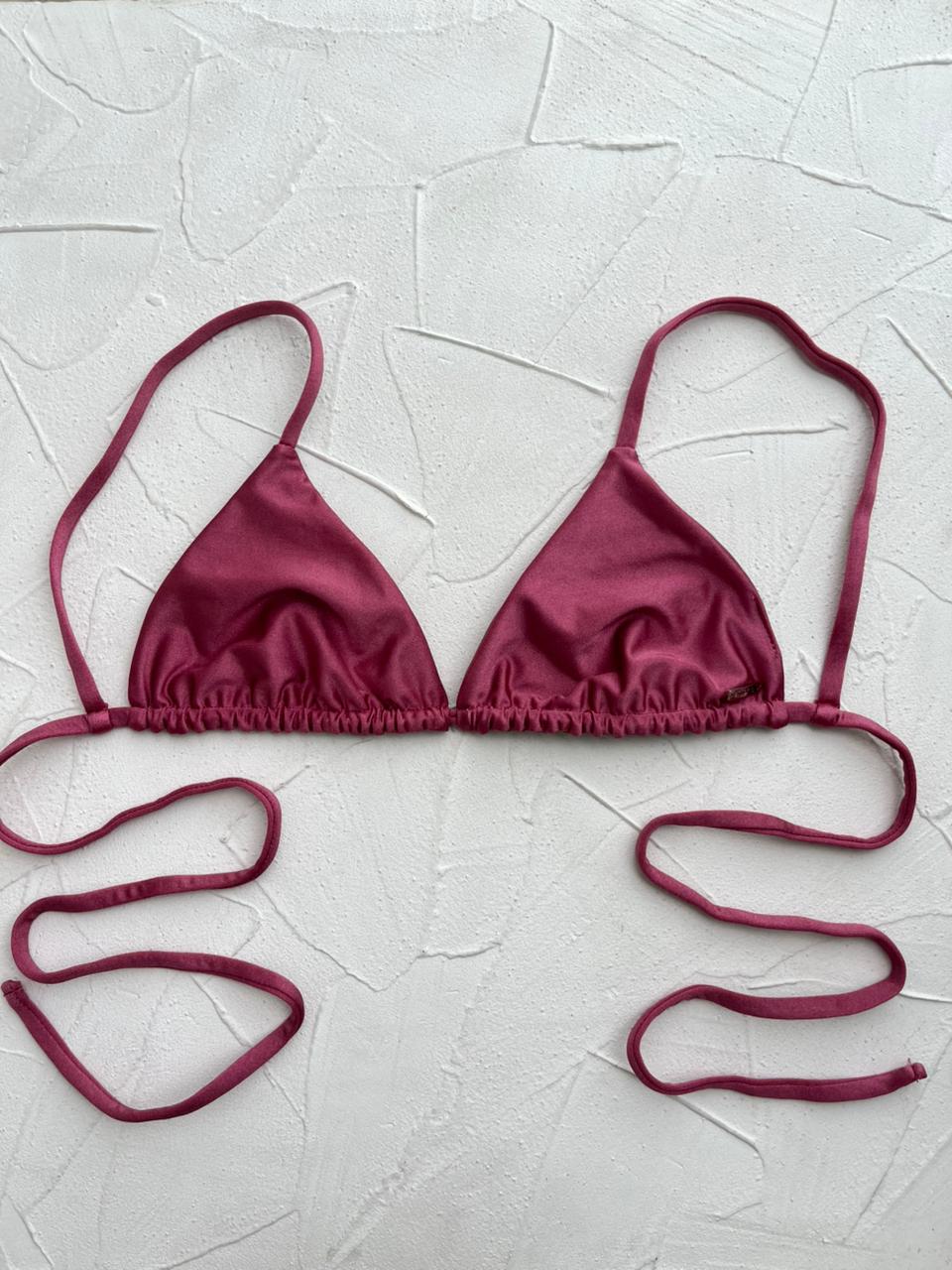 Top Gramas Uvo satinado reversible a malva