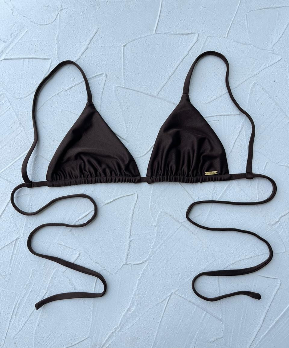 Top Gramas Marrón satinado reversible a mate