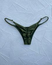 Bottom Pocitas Verde militar satinado reversible a mate