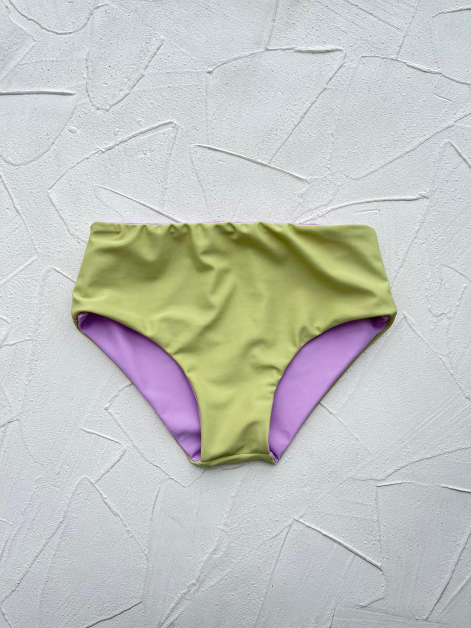 Bottom Tahiti Niñas Lila reversible a pistaccio