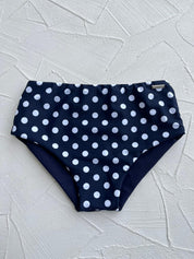 Bottom Tahiti Niñas Lunares azul marino reversible a rayas
