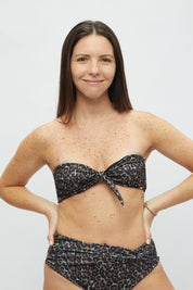 Top Waikiki Leopardo reversible a negro