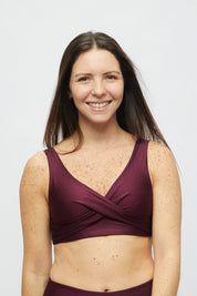 Top Saona Borgoña satinado reversible a uva