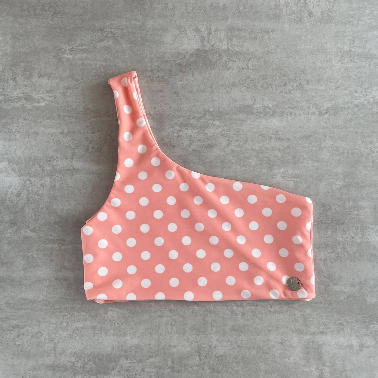 Top punta hermosa peach dots reversible