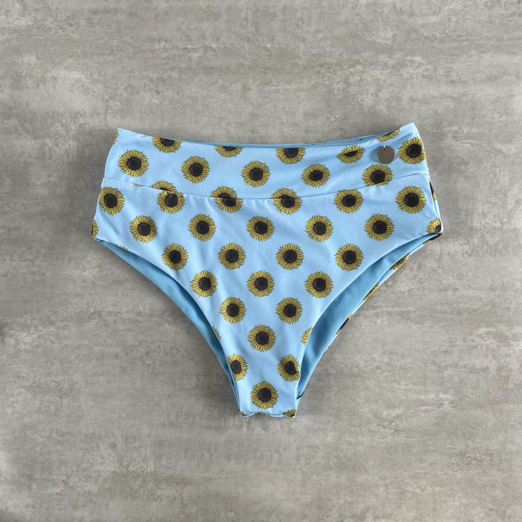 Bottom Bora Girasoles Reversible Celeste Bebe